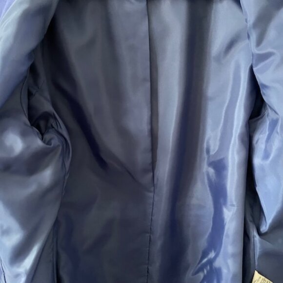 Tan Jay Jacket VTG - Vibrant Blue - soft faux suede material -large size 8 - Picture 5 of 7